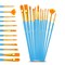 Pastel Acrylic Paint Set with 12 Brushes, 24 Pastel Colors (59ml, 2oz) Art Craft Paint for Artists Students Kids Beginners, Halloween Decorations Canvas Ceramic Wood Rock Painting Supplies Kit
